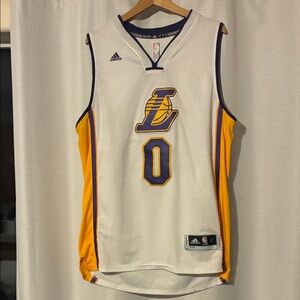 Adidas Los Angeles Lakers Basketball Jersey #0 large swingman